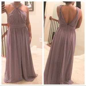 Lavender Chiffon Bridesmaid / Prom Dress